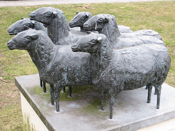 Blaricum, beeldengroep Schapen, Tineke Bot