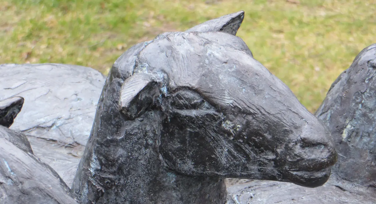 Blaricum, beeldengroep Schapen, Tineke Bot