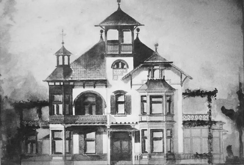 Tekening Tindal villa, Nieuwe 's-Gravelandseweg 21, Bussum