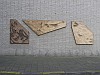 Bussum, De Zanderij, muurplastieken van Heppe de Moor