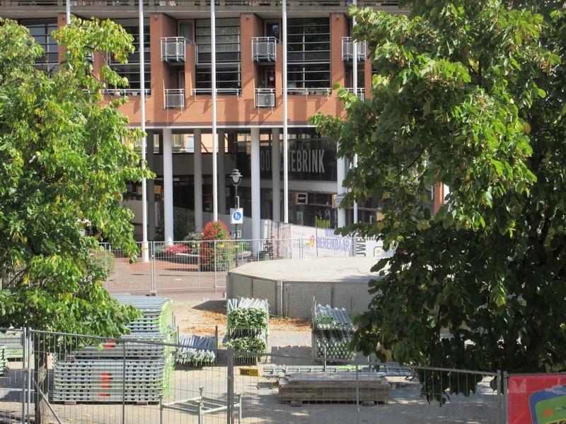 Muziektent op de Kerkbrink in Hilversum; afbraak