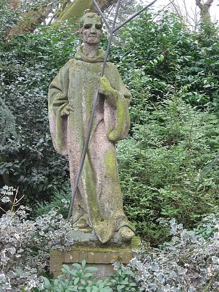 Muiden, beeld Ludgerus bij Boskapel